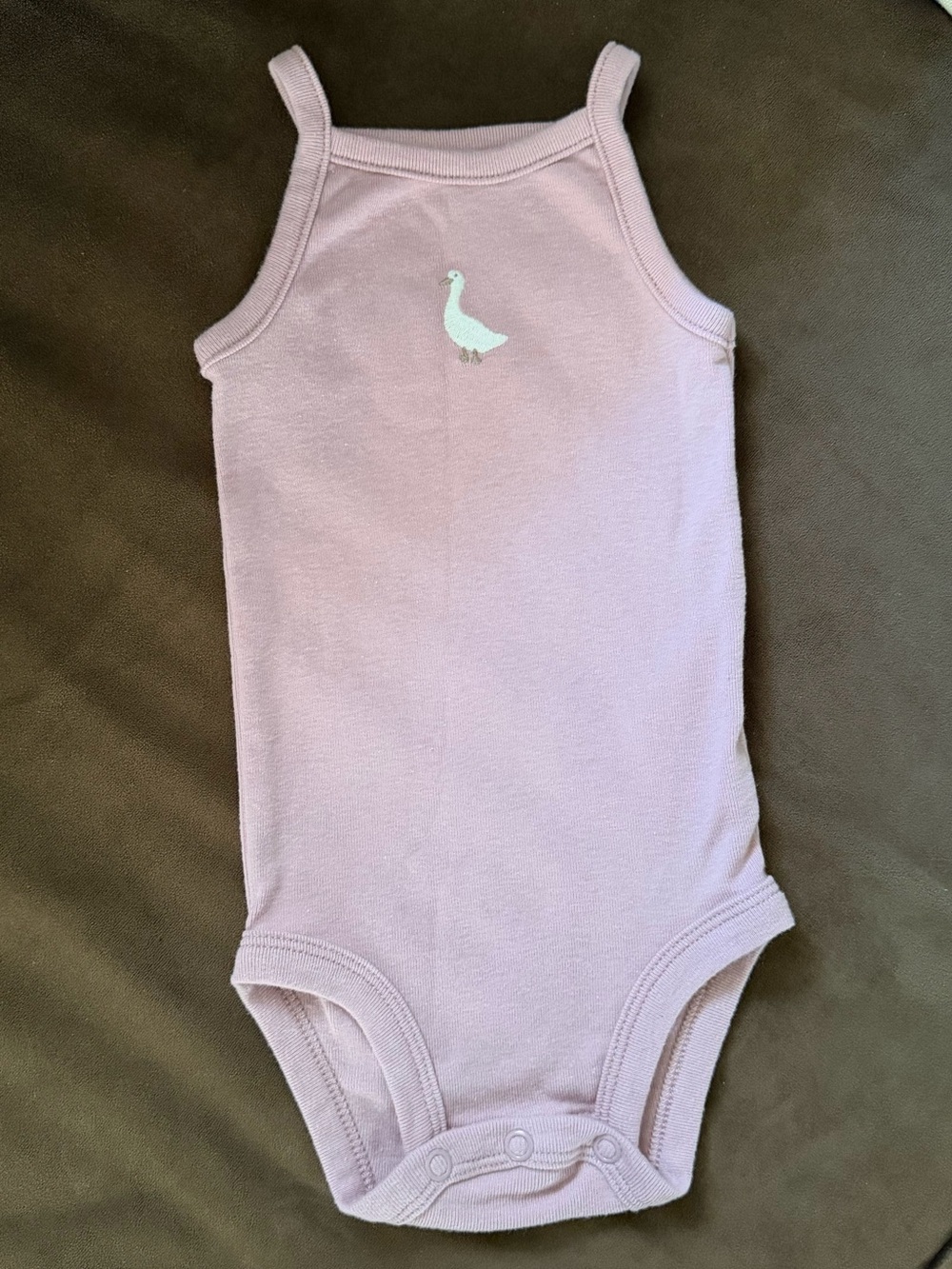 Baby Girls' Mauve onesie with Goose